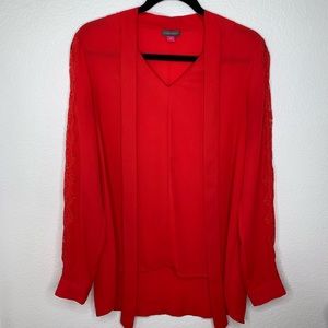 VINCE CAMUTO | Lace Long Sleeve Blouse